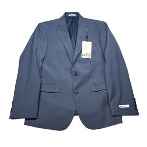 Bar III Slim Fit Suit Jacket Mens 38S 38 Blue Solid Stretch‎ $425 NEW